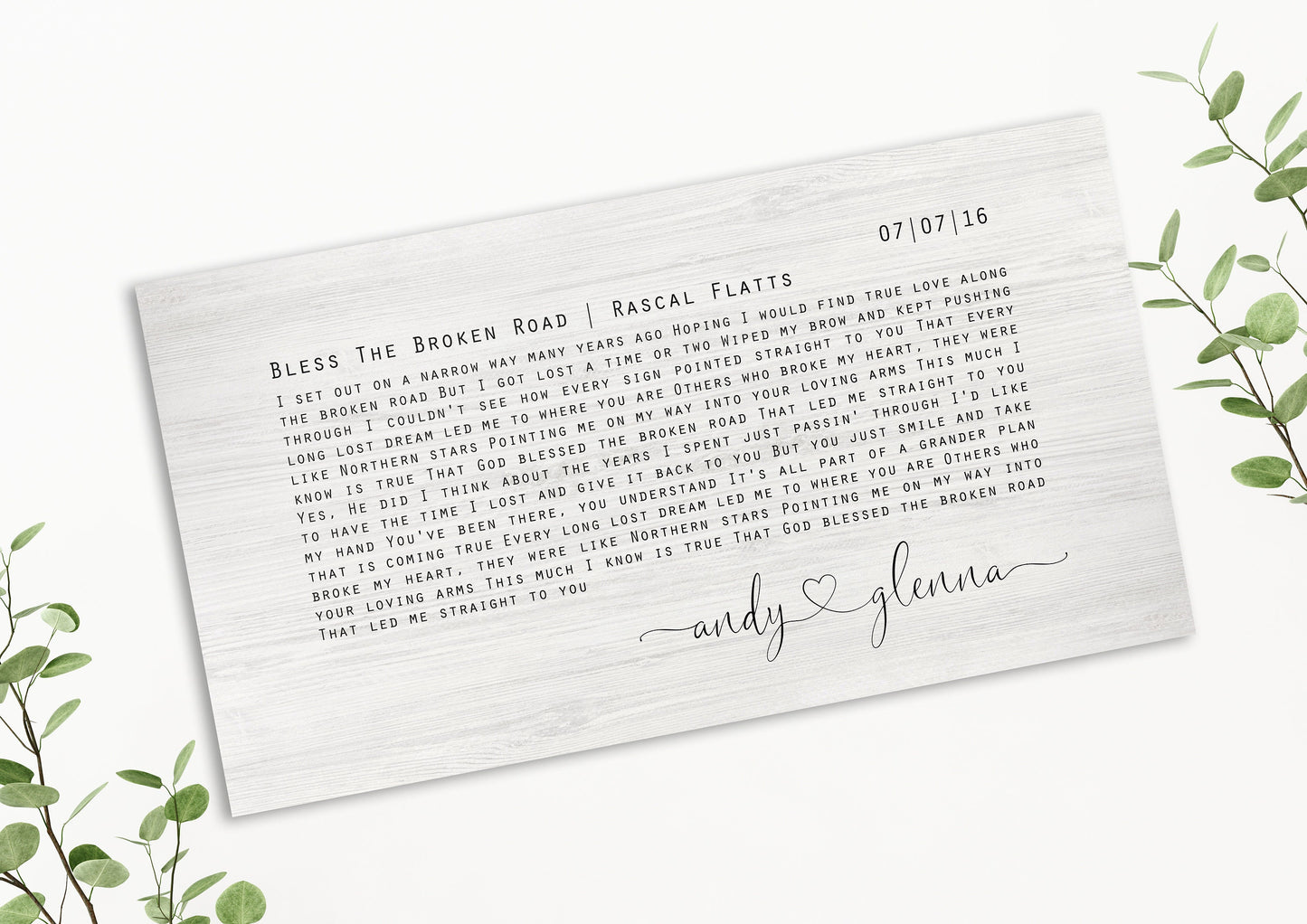 Rustic Orator Wood Song Lyric Sign - HoneycombProverbs - Signs - Rustic Lyrics Wall Decor