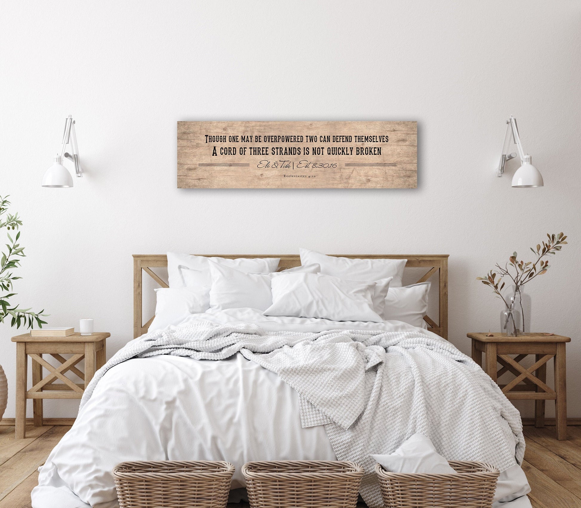 Rustic Christian Personalized Sign on Wood - HoneycombProverbs - Signs - Christian Wall Art