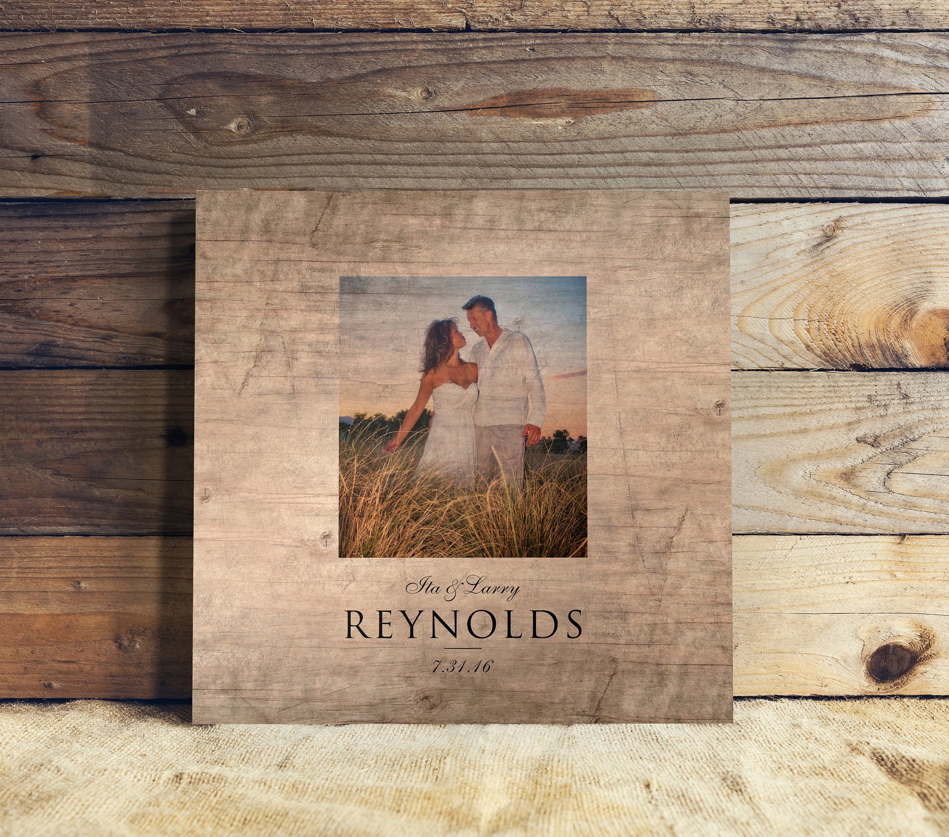 Farmhouse Rustic Photo on Wood - HoneycombProverbs - Wall Hangings - Photo Plaques