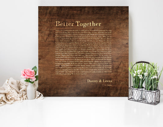 Birch Wood Song Lyric Gift - HoneycombProverbs - Signs - Vintage Lyrics Wall Art