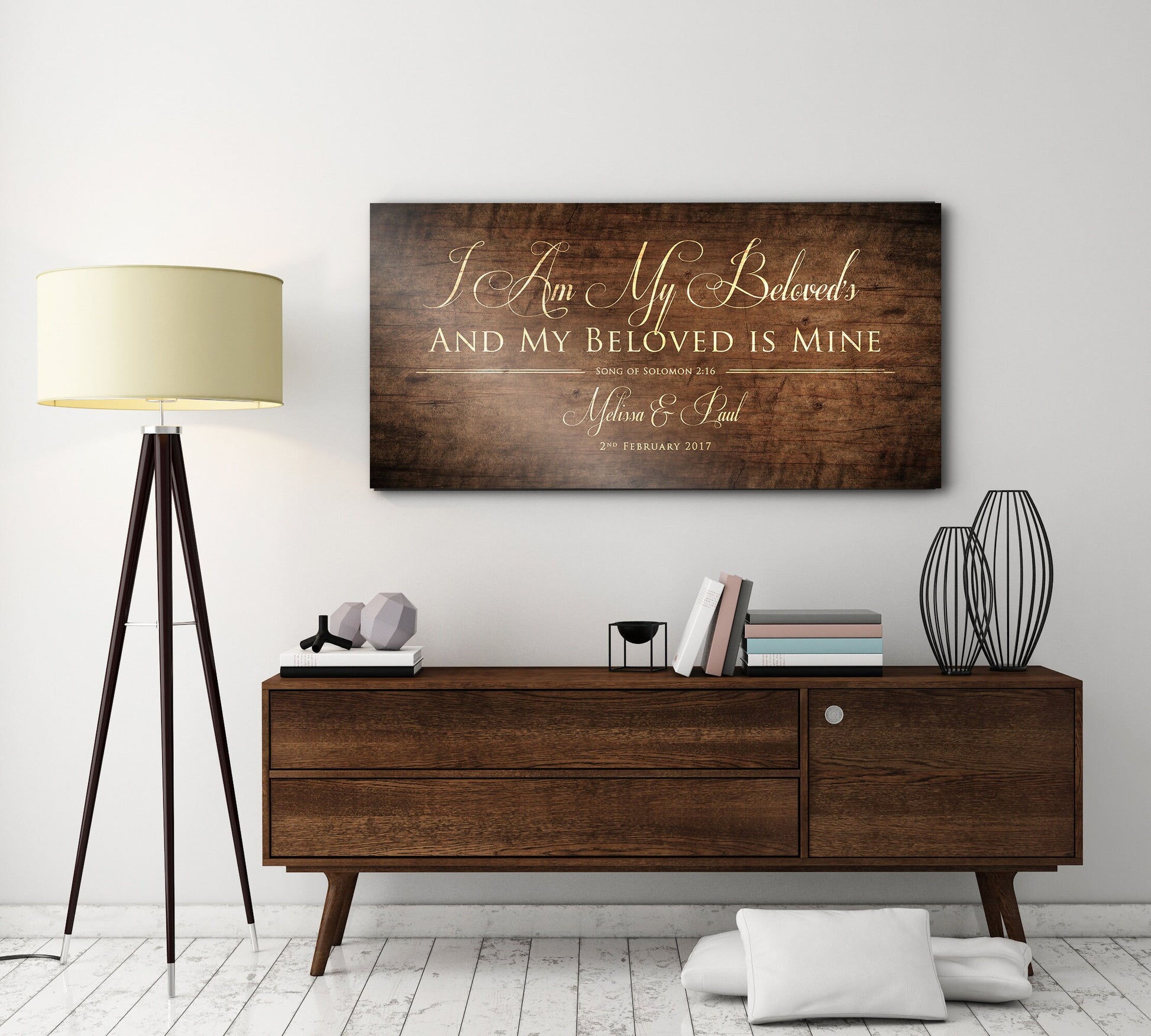 Wood Anniversary Keepsake, I am my Beloved's - HoneycombProverbs - Signs - Christian Wall Art