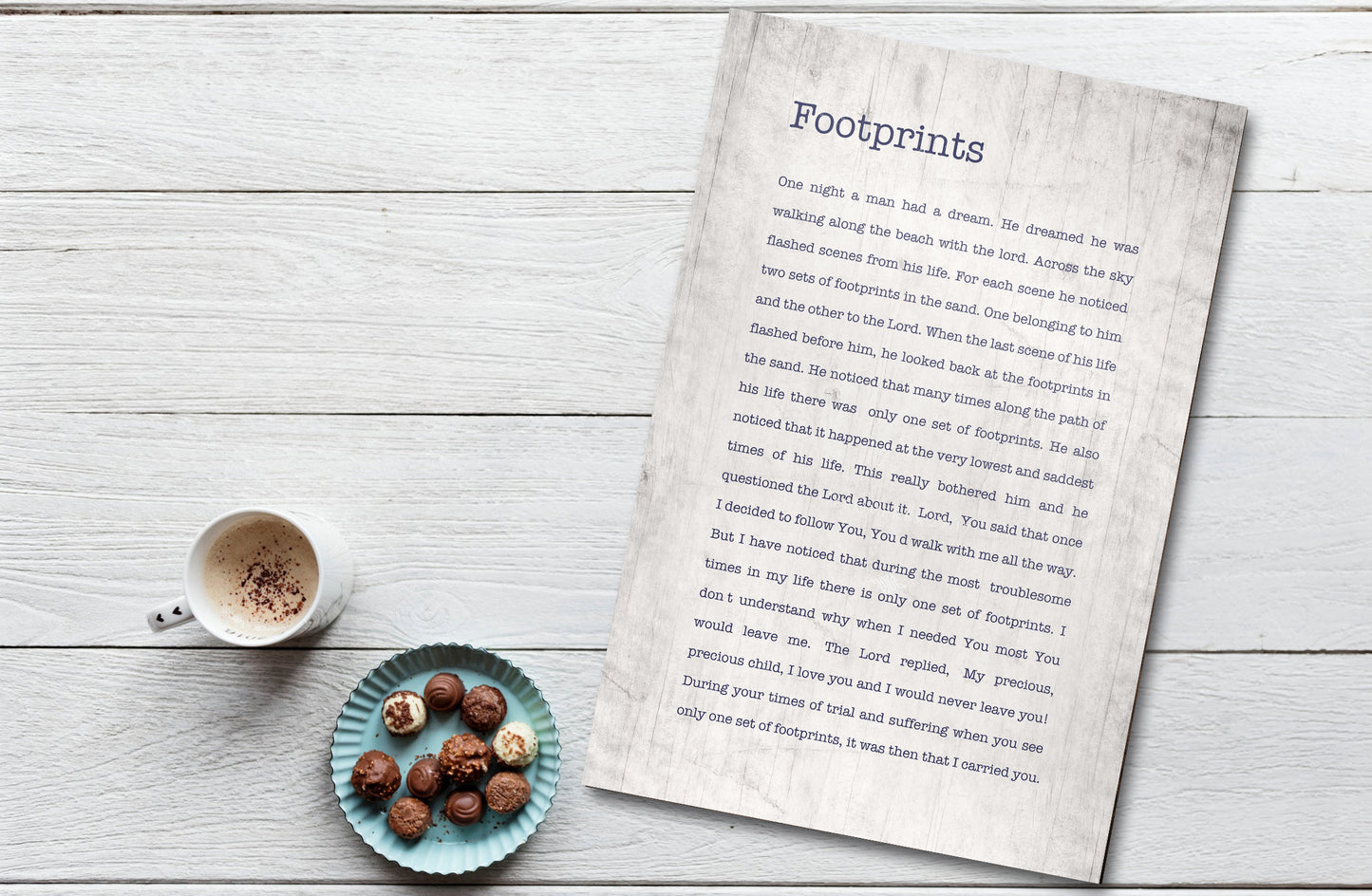 Rustic Farmhouse Footprints Wall Art - HoneycombProverbs - Signs - Christian Wall Art