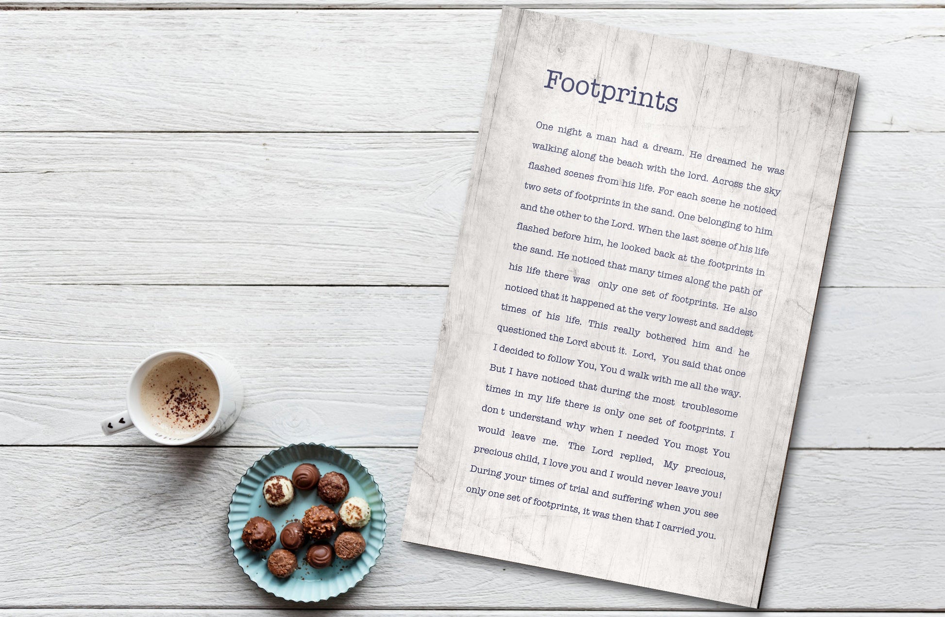 Rustic Farmhouse Footprints Wall Art - HoneycombProverbs - Signs - Christian Wall Art