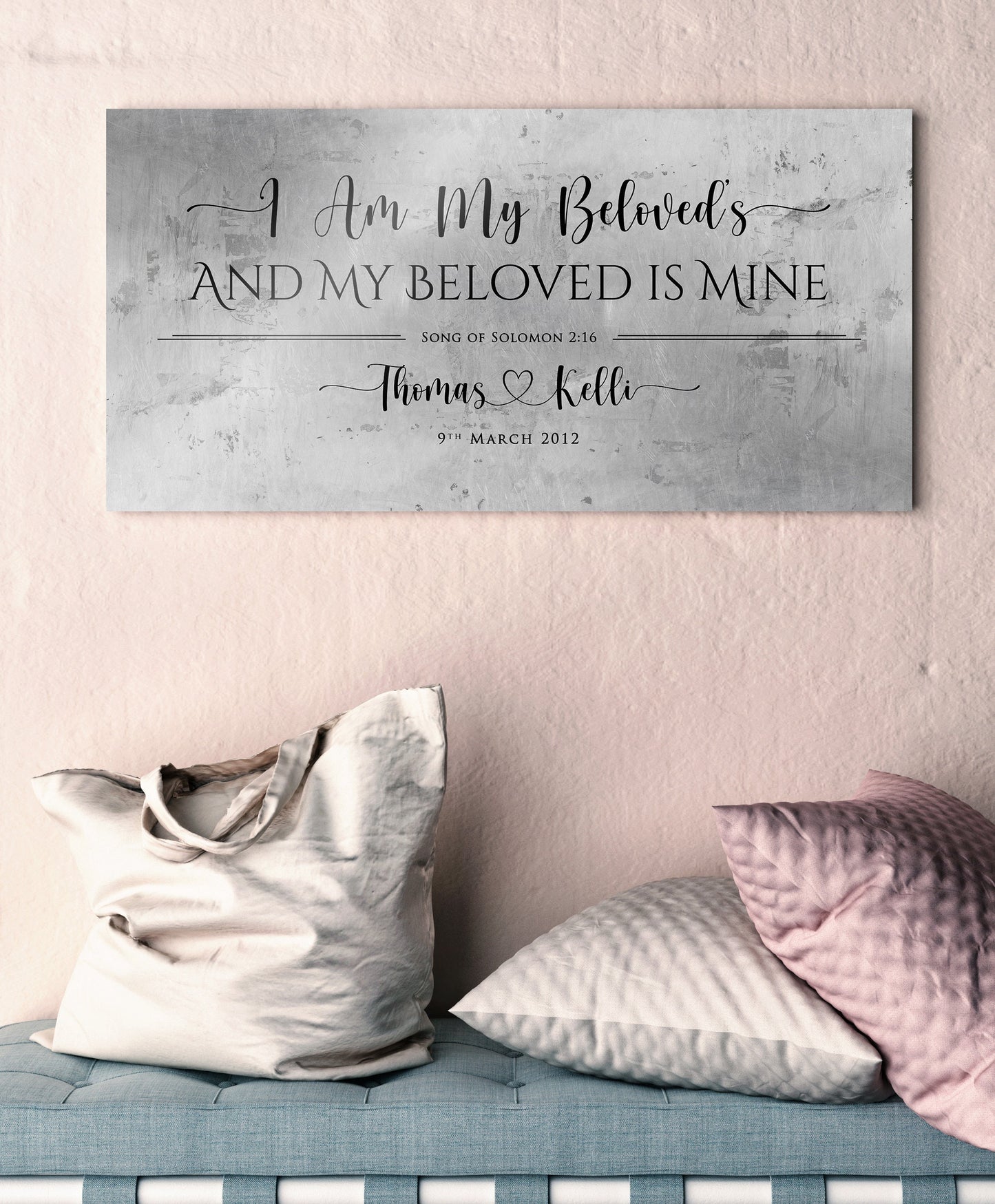 Song of Solomon 6:3 Tin Couple's Est Sign - HoneycombProverbs - Signs - Christian Wall Art