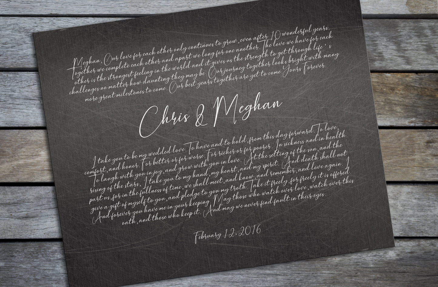 His & Her Modern Wedding Vow Art - HoneycombProverbs - Signs - Wedding Vow Wall Art