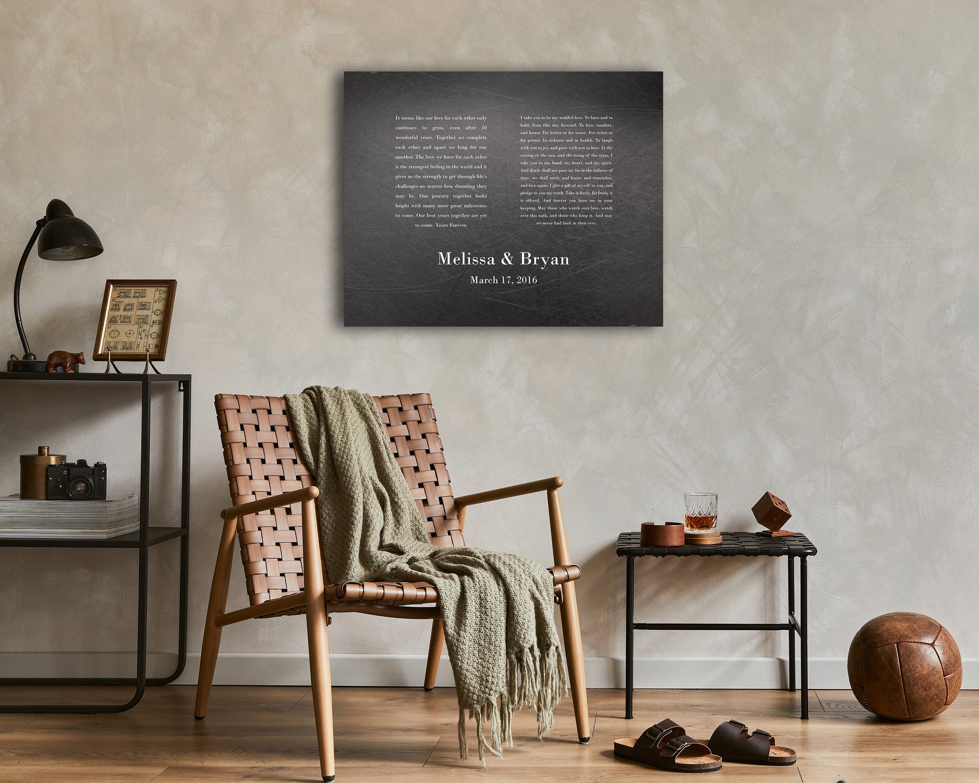 Wedding Vow Art, Wedding Vows on Iron - HoneycombProverbs - Signs - Wedding Vow Wall Art