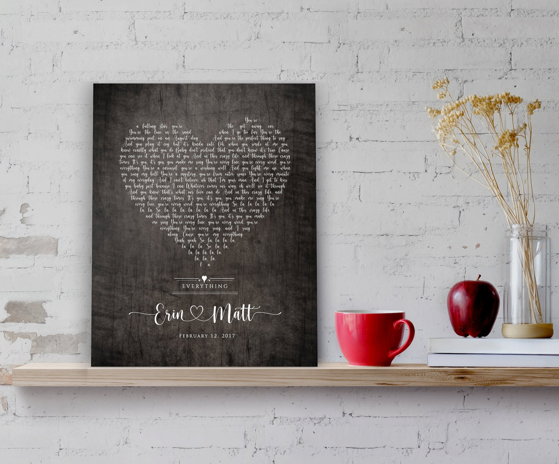 Song of My Heart Song Lyrics on Wood - HoneycombProverbs - Signs - 5 year anniversary gifts