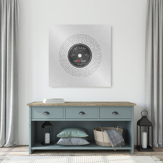 Ten Years Down LP Record Art - HoneycombProverbs - Wall Decor - Tin Anniversary Gifts