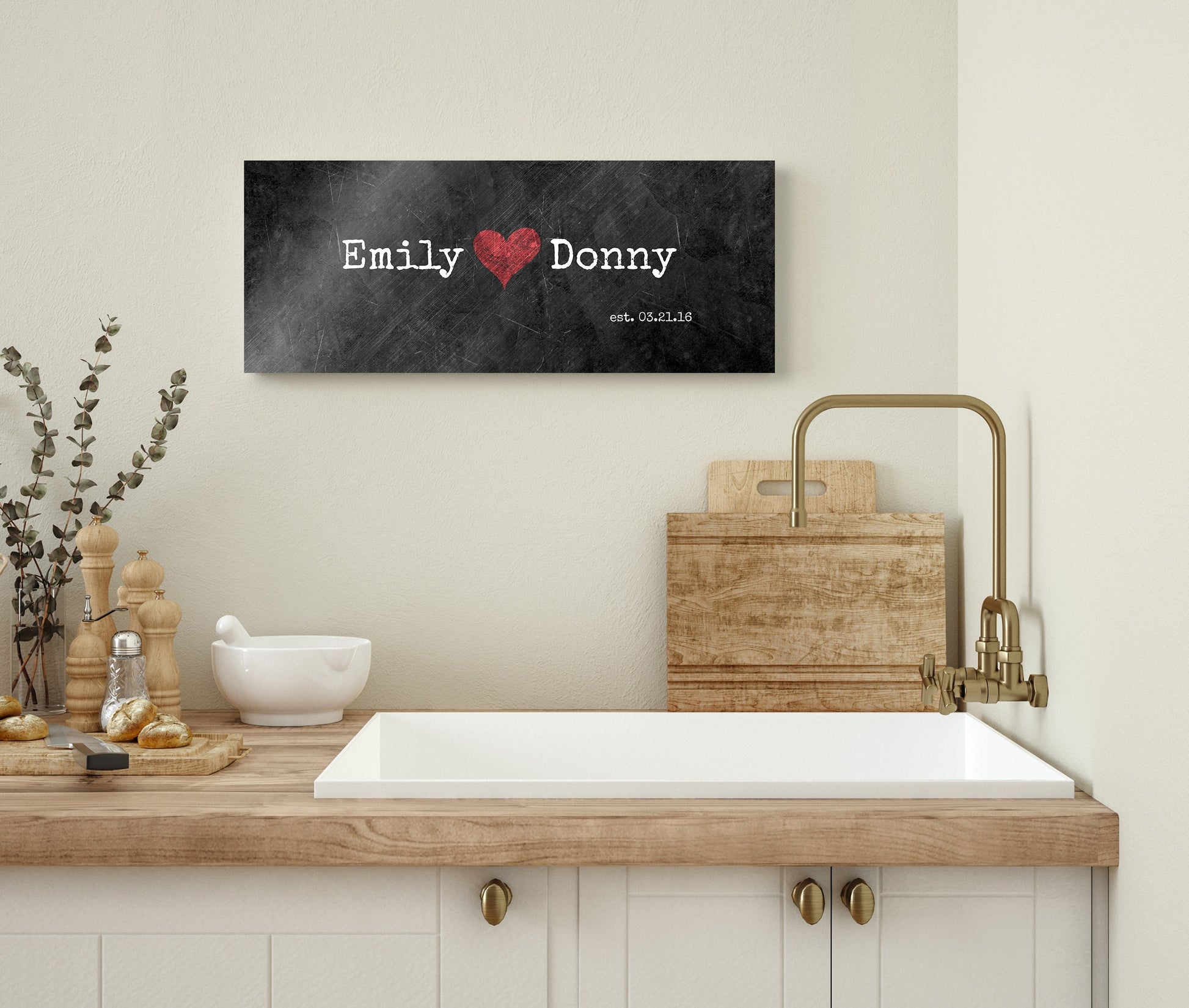 Grunge Industrial iron Name Sign - HoneycombProverbs - Signs - Name Signs Wall Art