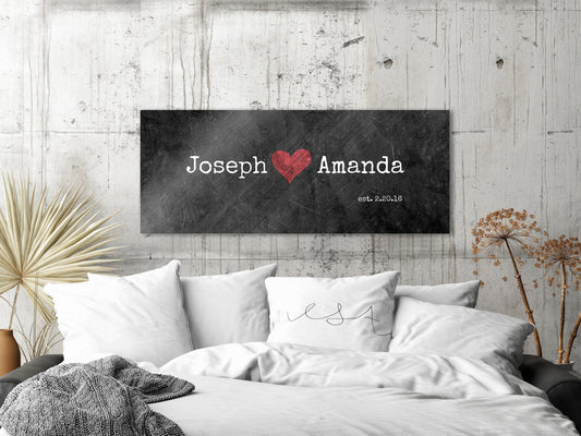 Couples Name Sign, 6 Year Anniversary Gift - HoneycombProverbs - Gifts For The Couple - Name Signs Wall Art