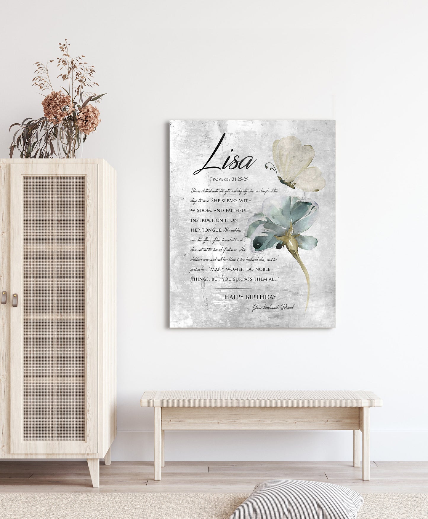 Proverbs 31 Farmhouse Name Sign - HoneycombProverbs - Signs - Christian Wall Art