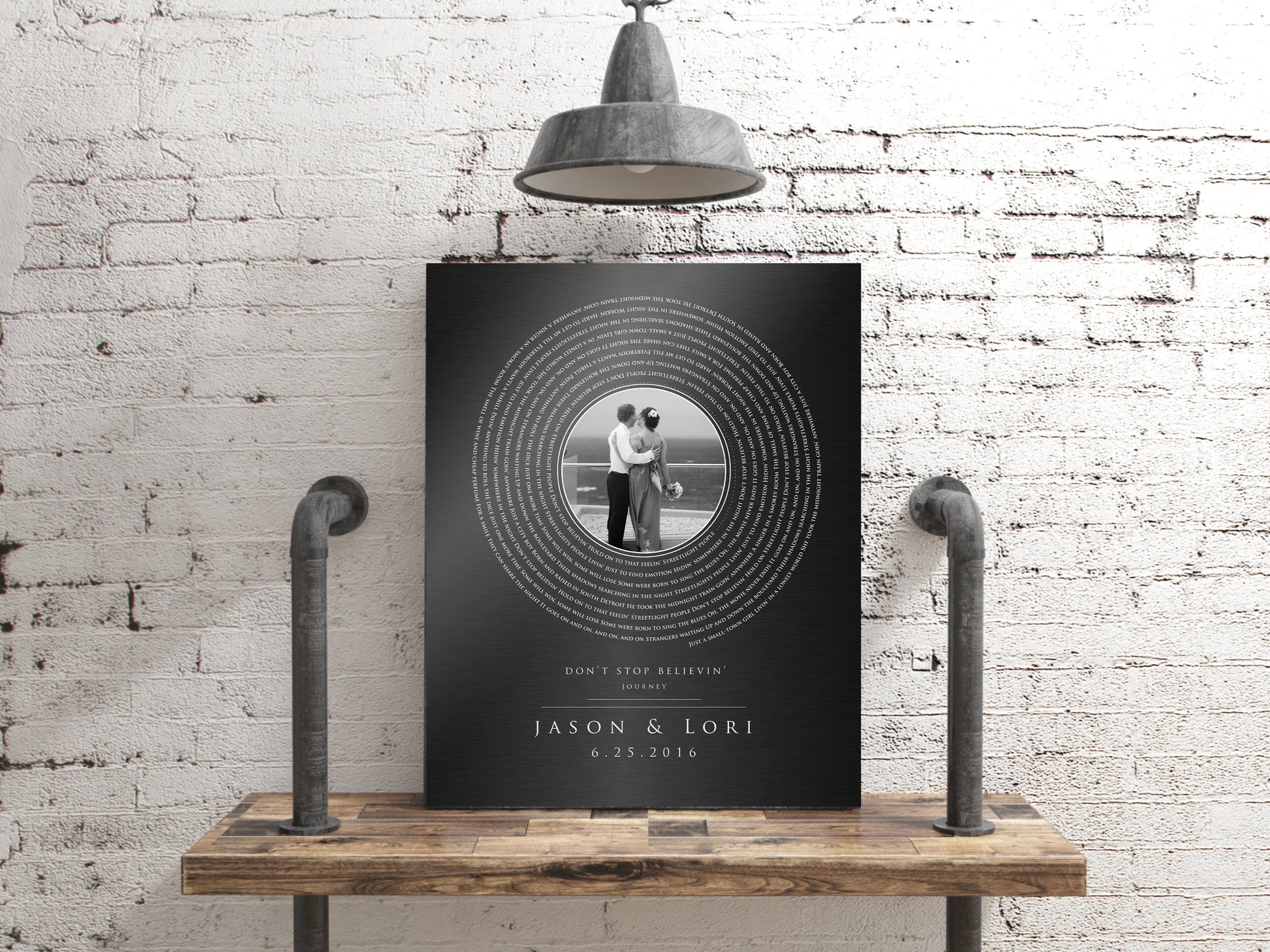 Personalized Vinyl Record art with Photo in Iron - HoneycombProverbs - Signs - Photo Lyrics Wall Art