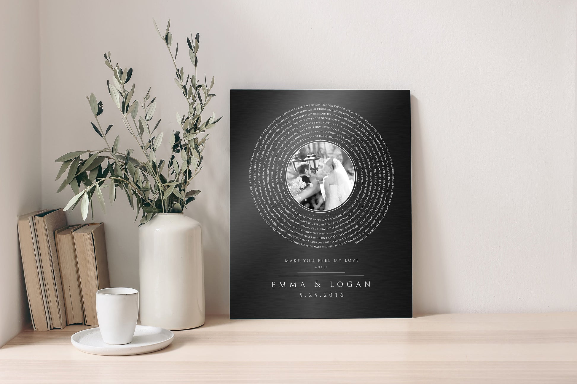 Personalized Vinyl Record art with Photo in Iron - HoneycombProverbs - Signs - Photo Lyrics Wall Art