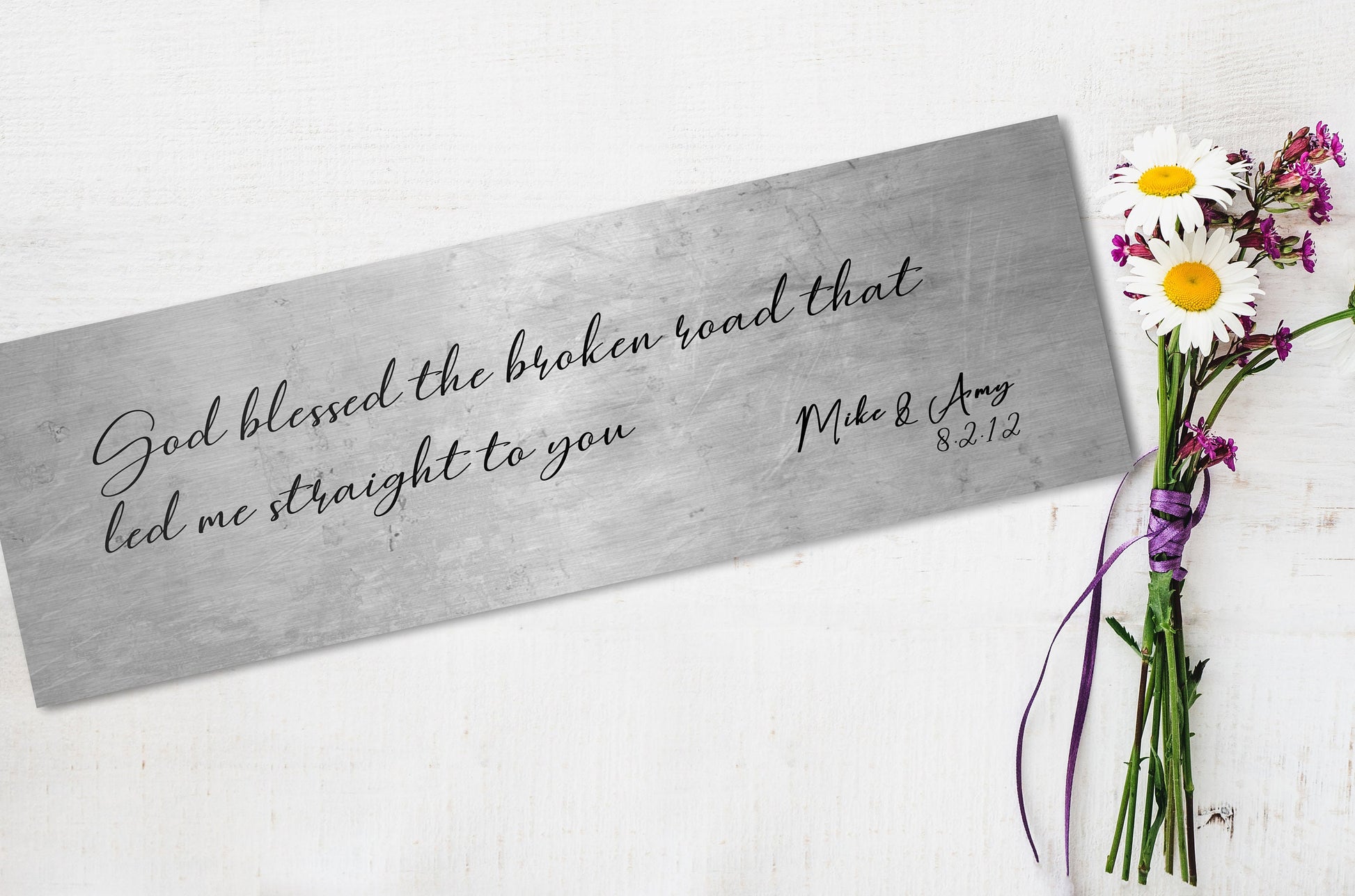 Romantic Tin Gift, Song quote sign - HoneycombProverbs - Signs - Rustic Lyrics Wall Decor