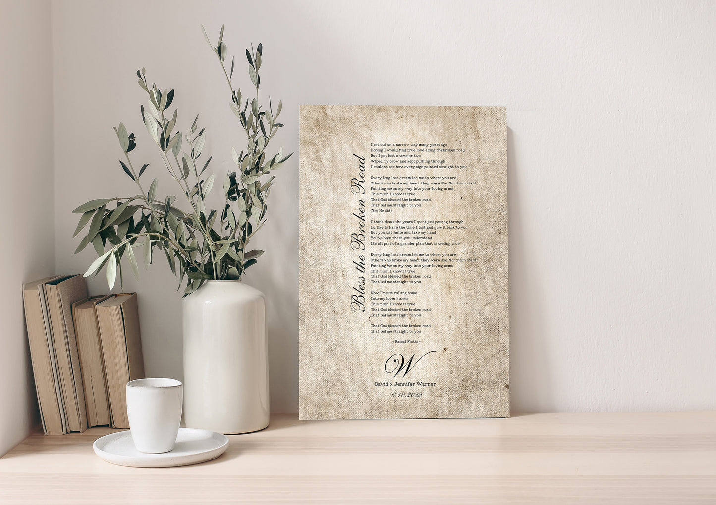 2nd Anniversary Heirloom, Our Song on Cotton - HoneycombProverbs - Giclée - 2nd Year Cotton Art