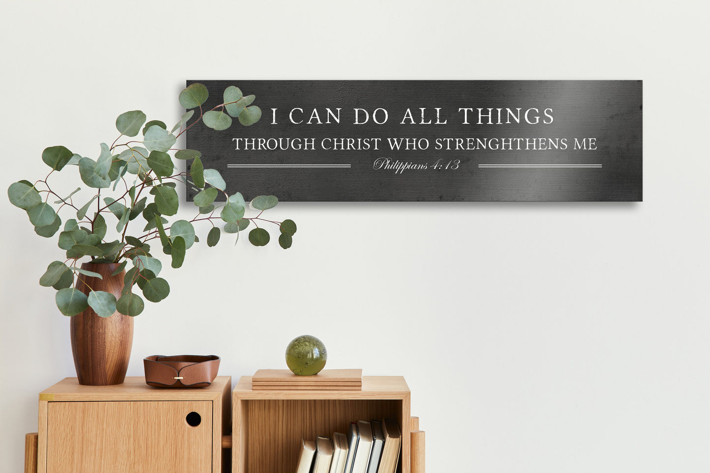 Phil 4:13 Gift for Men, I Can Do All Things Sign, Iron Anniversary Gift for him, Large Scripture Sign - HoneycombProverbs - Wall Decor - Christian Wall Art