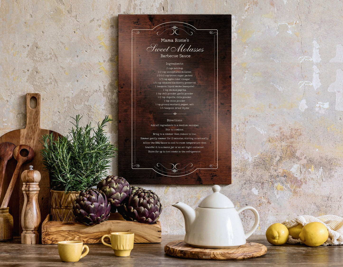 Custom Handwritten Recipe Sign - HoneycombProverbs - Signs - Bronze Anniversary Gifts