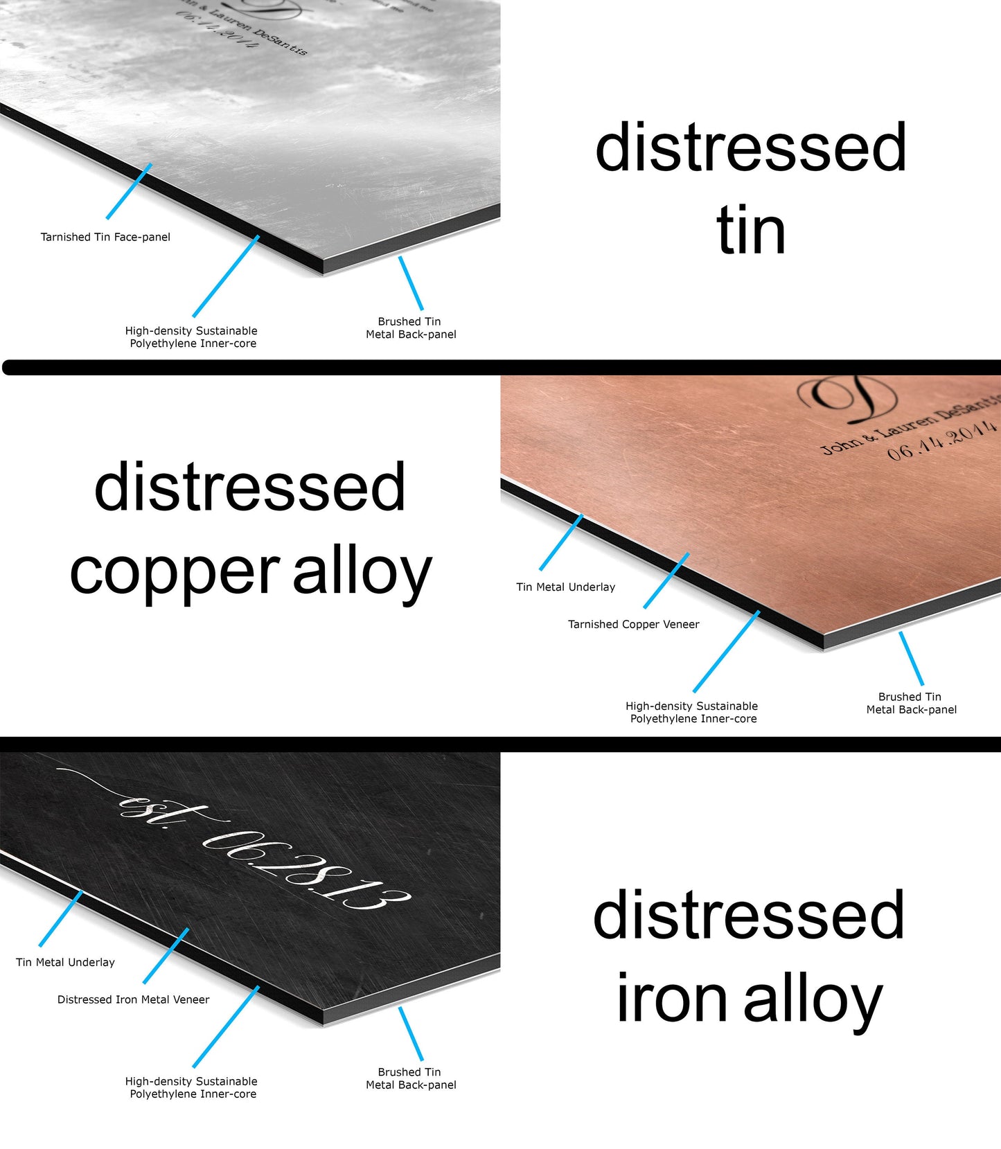 Personalized Infinity Cross Heart Sign on Tin, Copper or Iron - HoneycombProverbs - Signs - Iron Anniversary Gifts