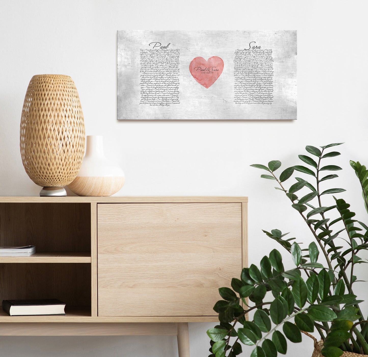 "My Heart" Wedding Vow Plaque on Tin - HoneycombProverbs - Signs - Wedding Vow Wall Art