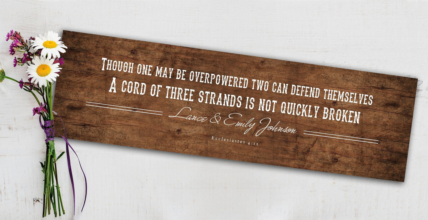 Rustic Christian Personalized Sign on Wood - HoneycombProverbs - Signs - Christian Wall Art