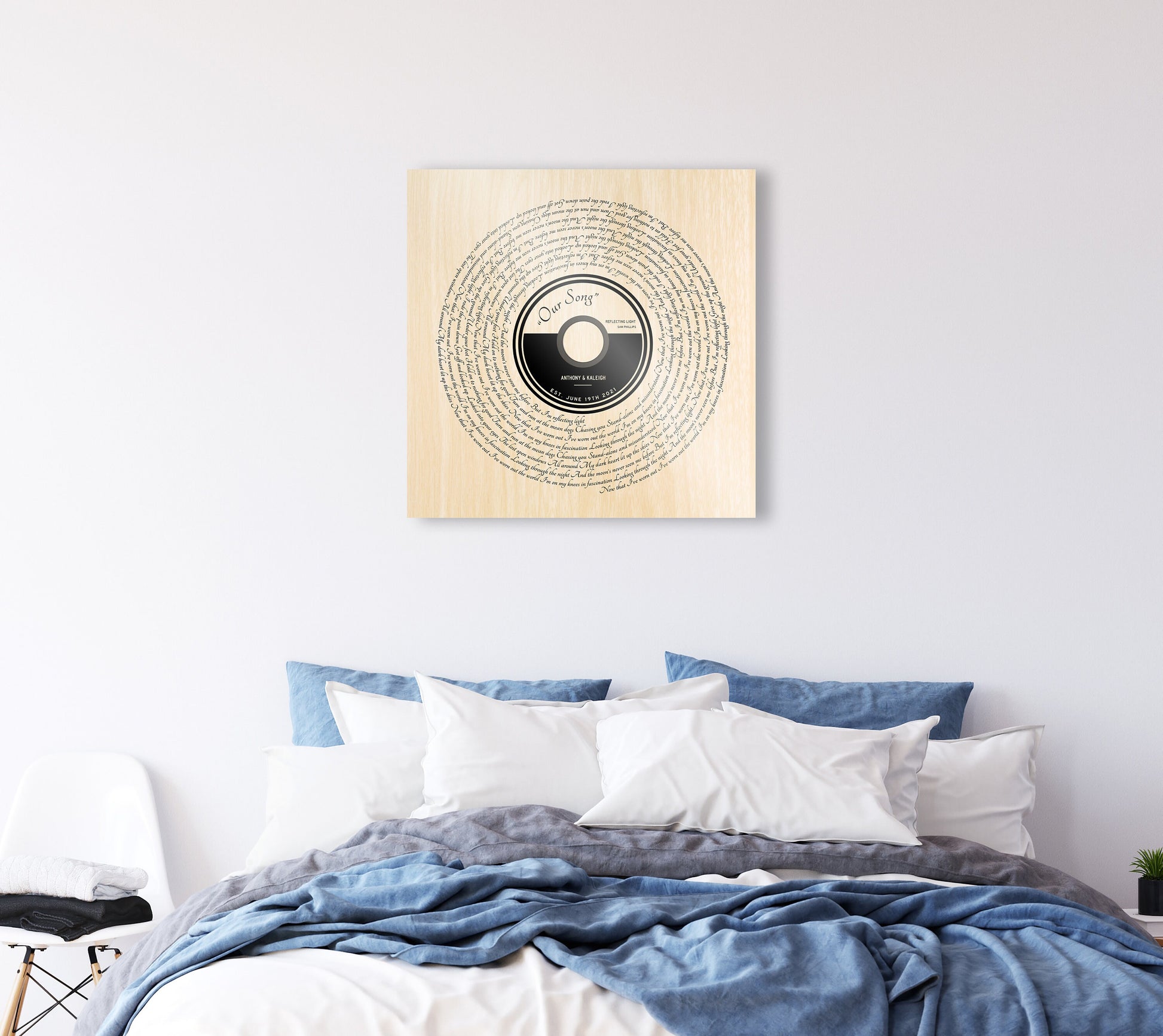 Song Lyric Record on Wood - HoneycombProverbs - Signs - Record Album Lyrics Art