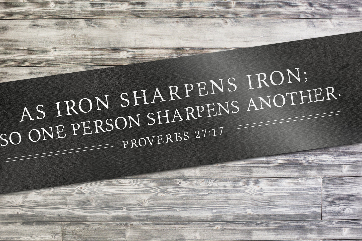 Proverbs 27:17 Tarnished IronWorks Wall Decor - HoneycombProverbs - Signs - Christian Wall Art