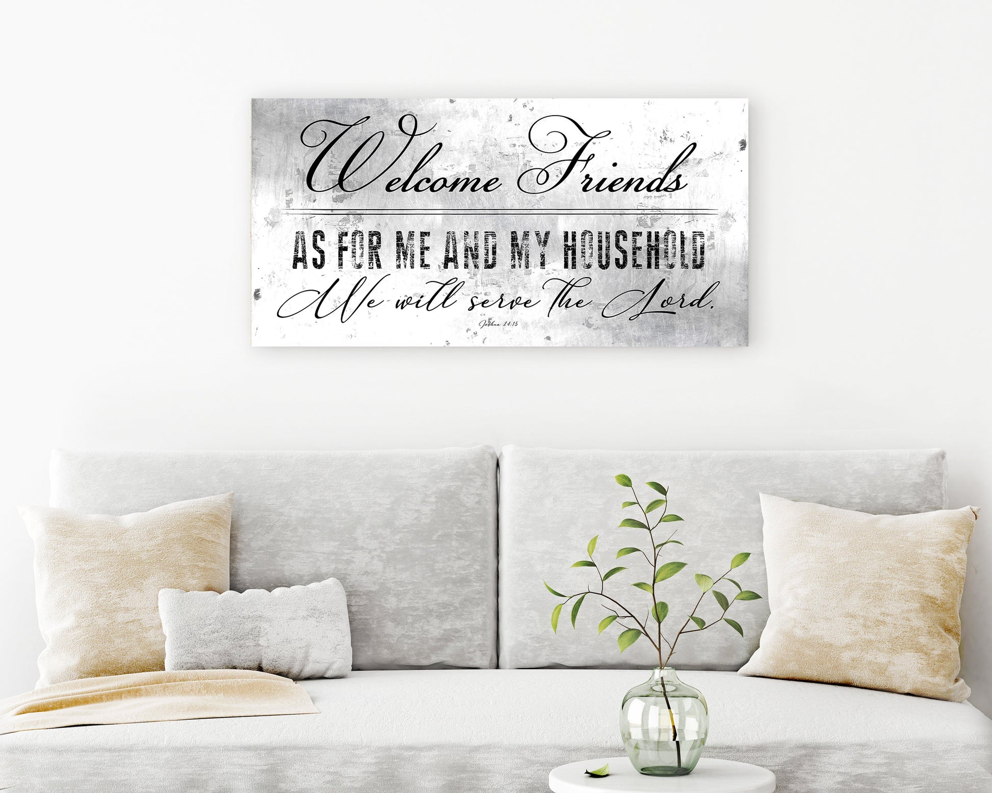 Christian Welcome Sign, Family Sign - HoneycombProverbs - Signs - Christian Wall Art