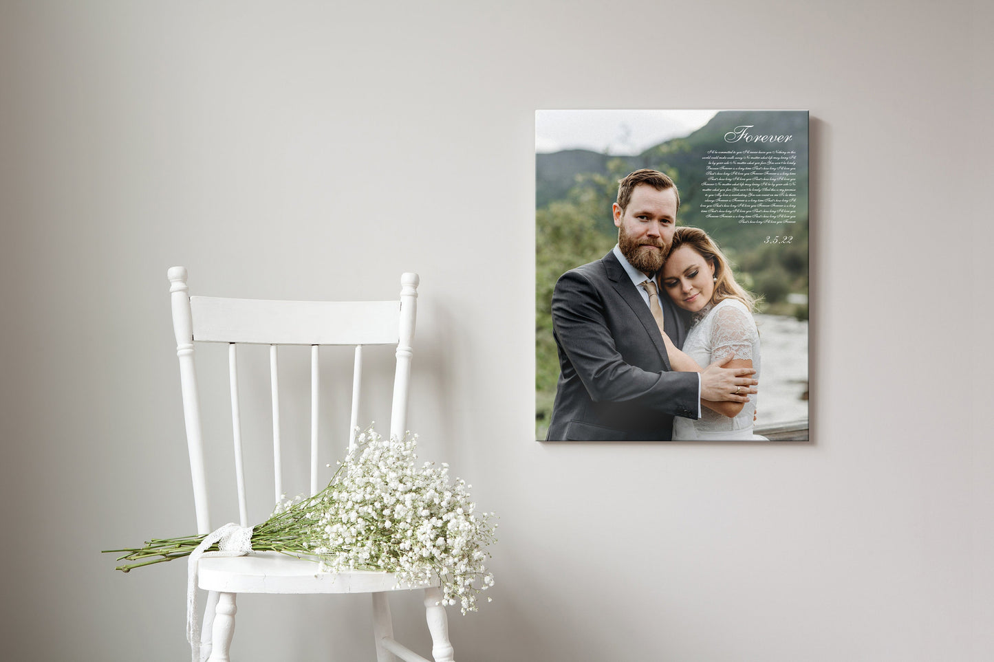 Personalized Photo Canvas, Refinded Cotton Song Canvas - HoneycombProverbs - Wall Decor - Photo Lyrics Wall Art