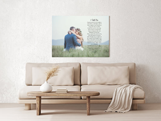 Cotton Canvas, Photo Gift with Song - HoneycombProverbs - Wall Decor - Photo Lyrics Wall Art
