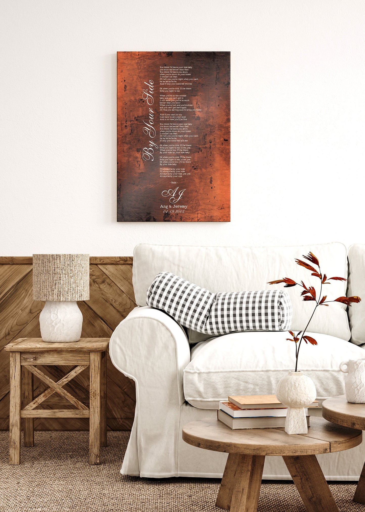 Burnished Bronze Song Lyric Sign - HoneycombProverbs - Signs - Bronze Anniversary Gifts