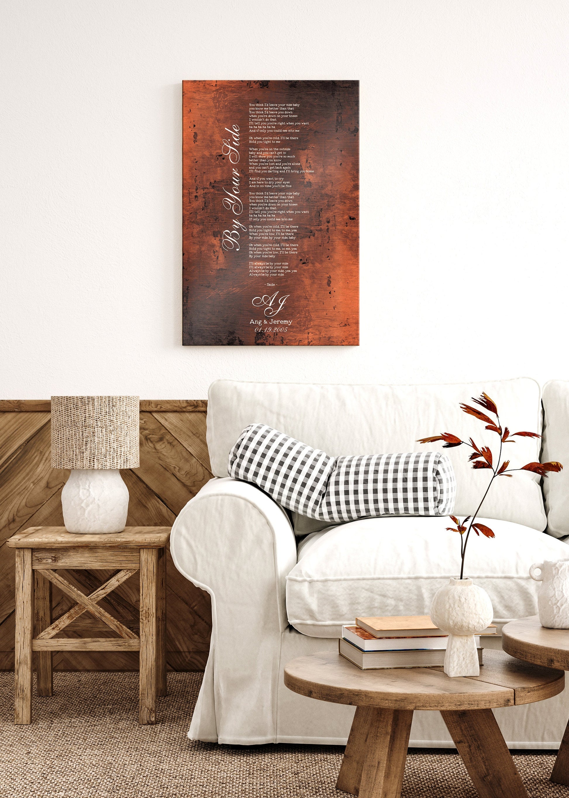 Burnished Bronze Song Lyric Sign - HoneycombProverbs - Signs - Bronze Anniversary Gifts