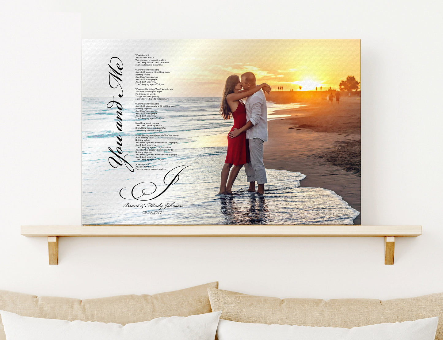 Elegant Cotton Song & Photo Canvas - HoneycombProverbs - Wall Decor - Photo Lyrics Wall Art
