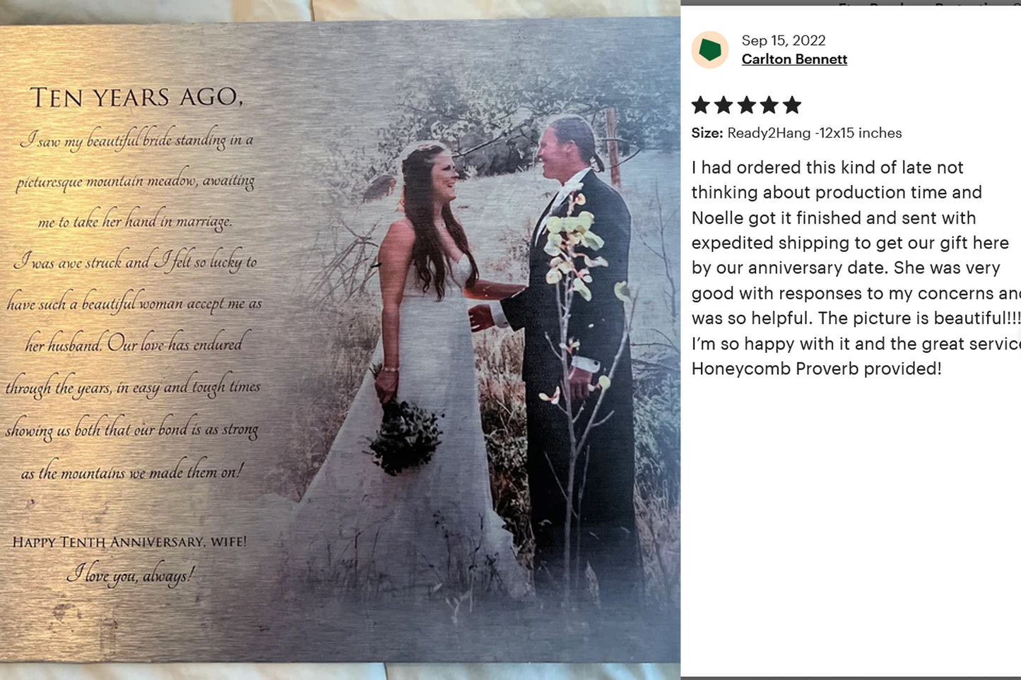 Tarnished Tin Photo and Words