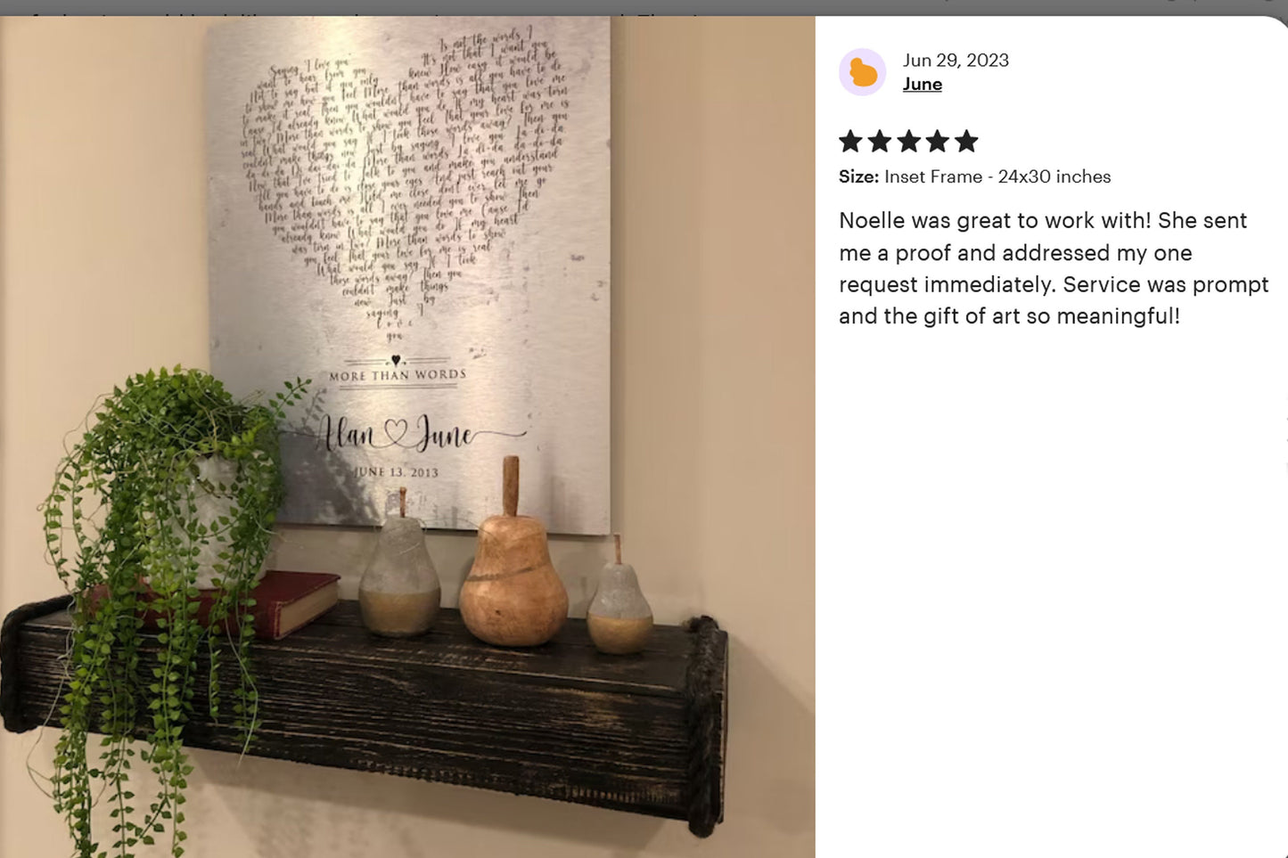 Custom wedding song gift, Unique Anniversary Gift for 10th Year, Tin anniversary, Romantic present, Wedding song lyric decor, Couple's gift