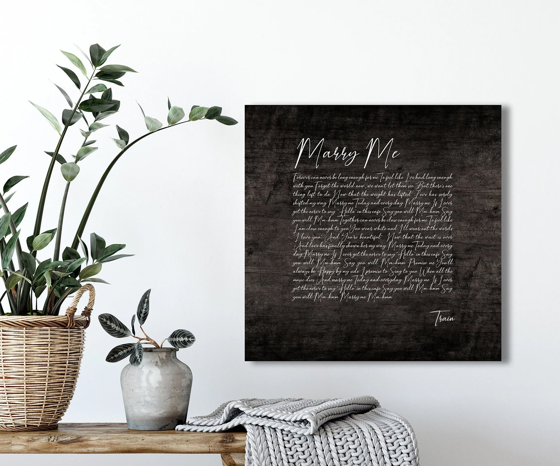 Rustic Farmhouse Wooden Lyric Plaque - HoneycombProverbs - Signs - Rustic Lyrics Wall Decor