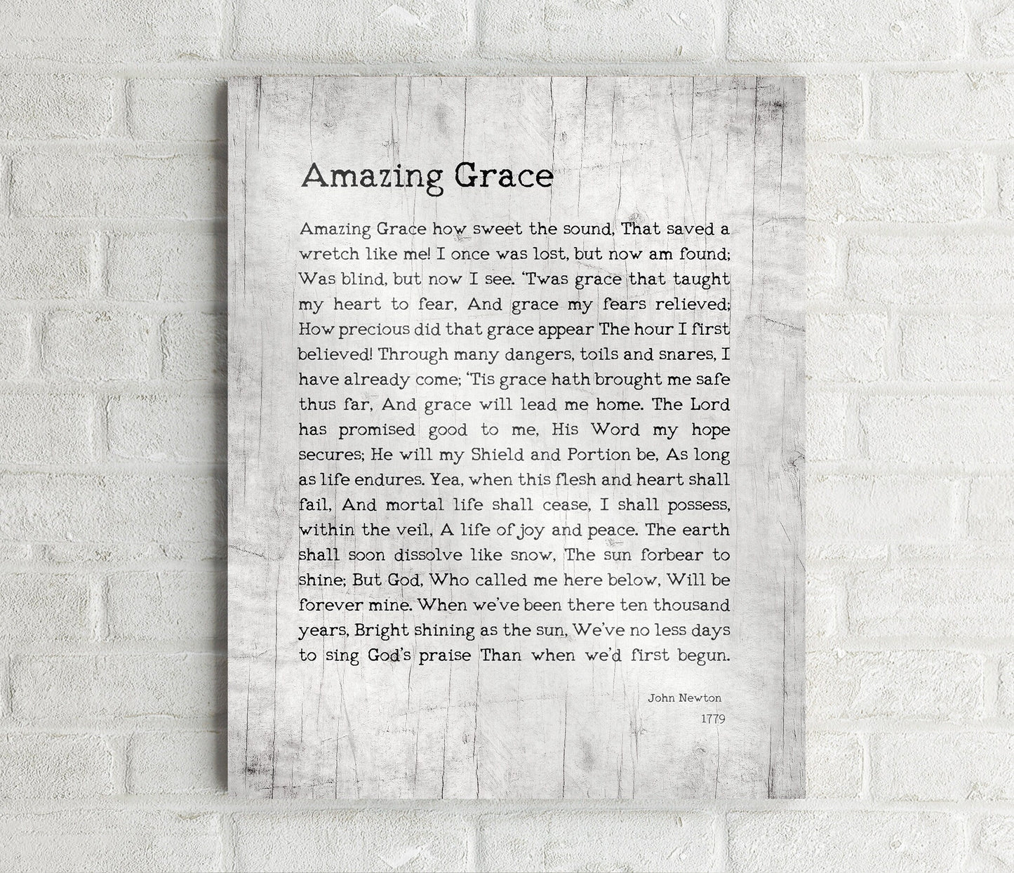 Amazing Grace, Personalized Hymn Wall Decor - HoneycombProverbs - Signs - Christian Wall Art