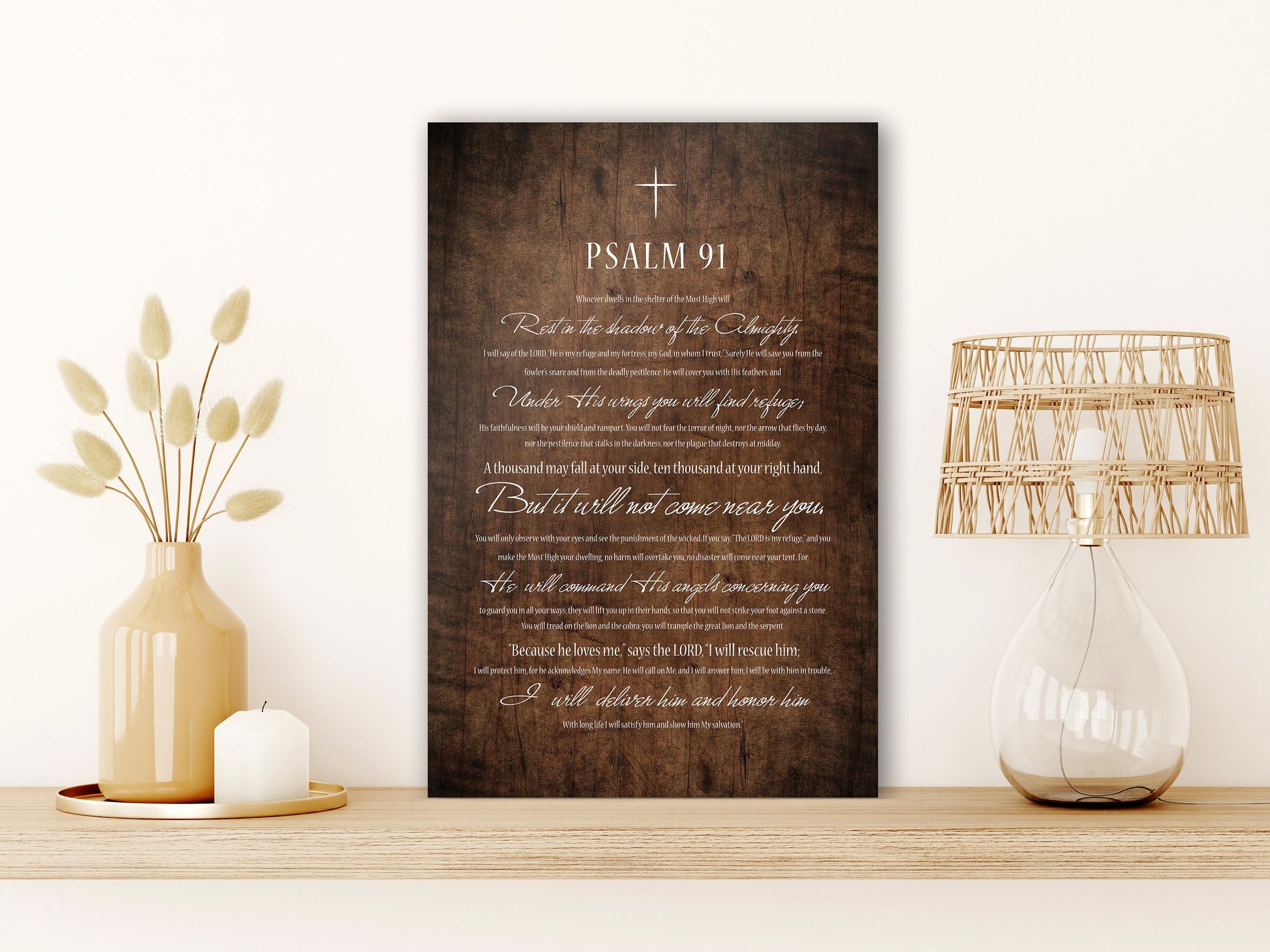 Soldier's Prayer Plaque, Weathered, Rutic Psalm 91 Wall Decor, Christian Art, Religious Gift, Encouraging Bible Verse Art, Wood Gift, Prayer