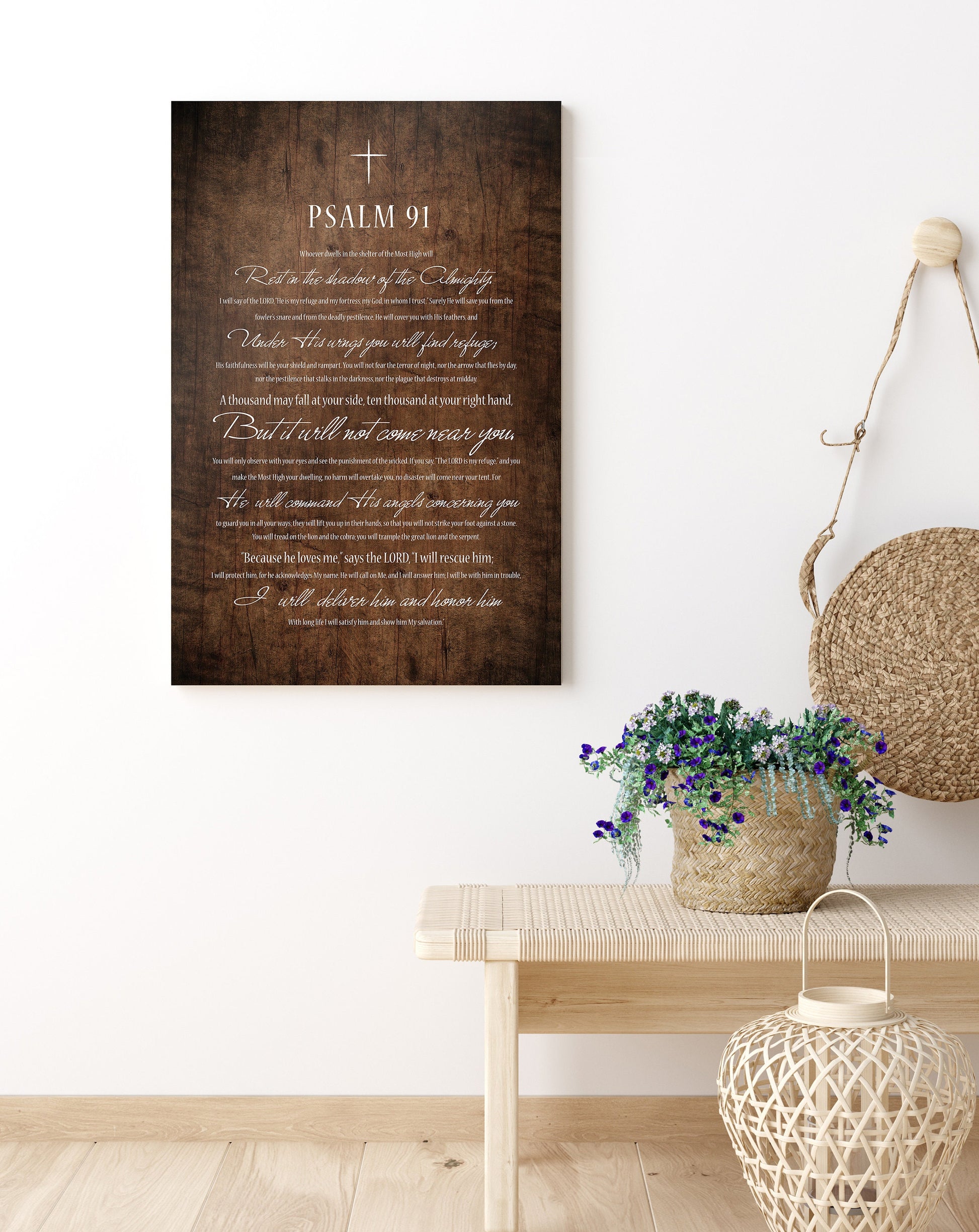 Soldier's Prayer Plaque, Weathered, Rutic Psalm 91 Wall Decor, Christian Art, Religious Gift, Encouraging Bible Verse Art, Wood Gift, Prayer