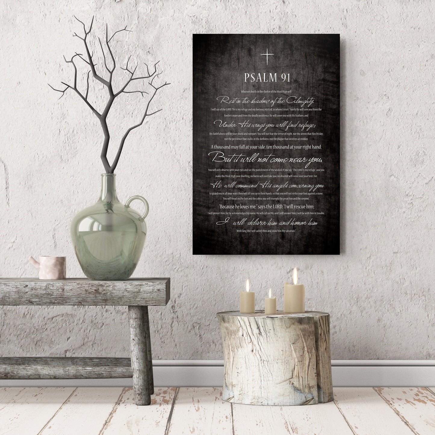 Soldier's Prayer Plaque, Weathered, Rutic Psalm 91 Wall Decor, Christian Art, Religious Gift, Encouraging Bible Verse Art, Wood Gift, Prayer