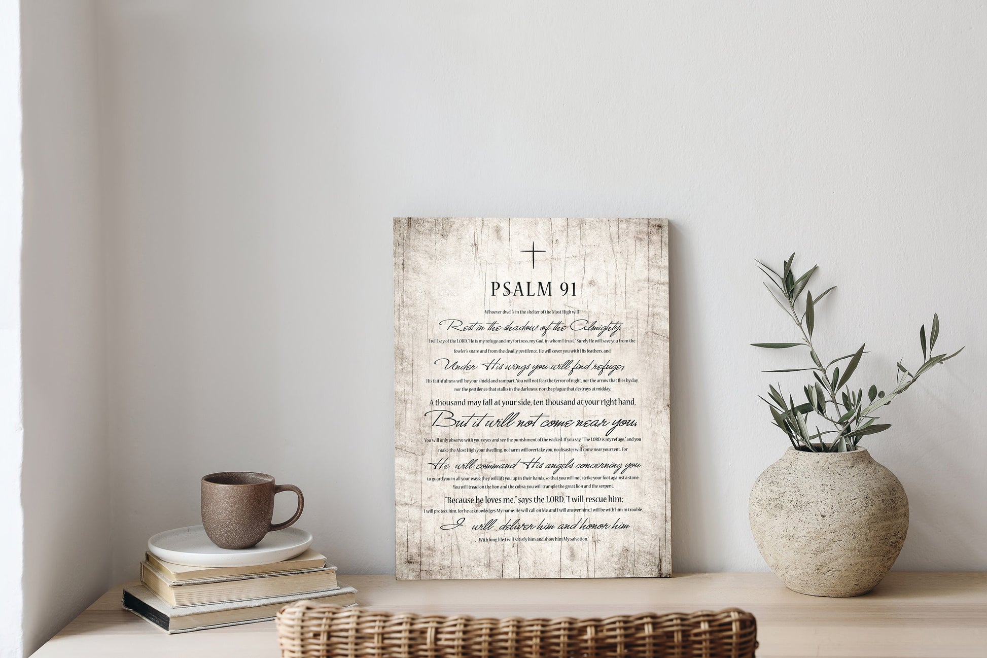 Soldier's Prayer Plaque, Weathered, Rutic Psalm 91 Wall Decor, Christian Art, Religious Gift, Encouraging Bible Verse Art, Wood Gift, Prayer