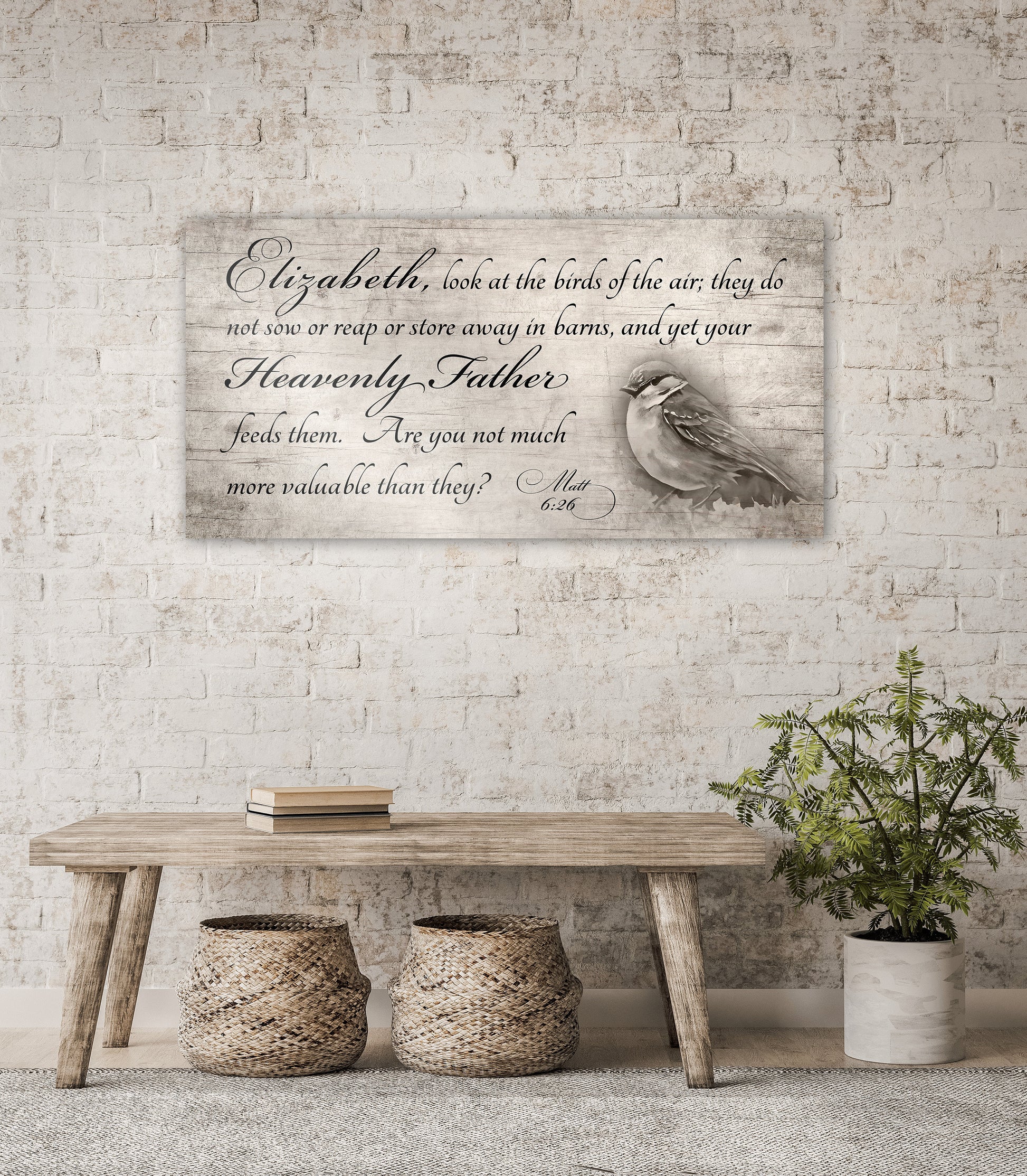 Look at the birds, Farmhouse Scripture Art - HoneycombProverbs - Signs - Christian Wall Art