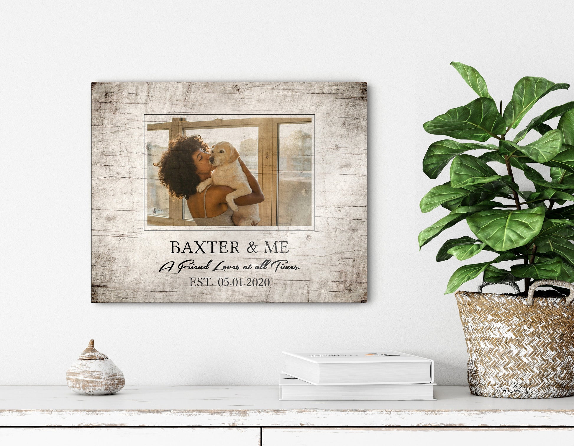 Personalized Pet Memorial, Custom Wood Photo Plaque, Gift for Pet Parents, Dog Portrait Gift, Pet Tribute Gift, Plaque, Dog Lover, Pet Loss