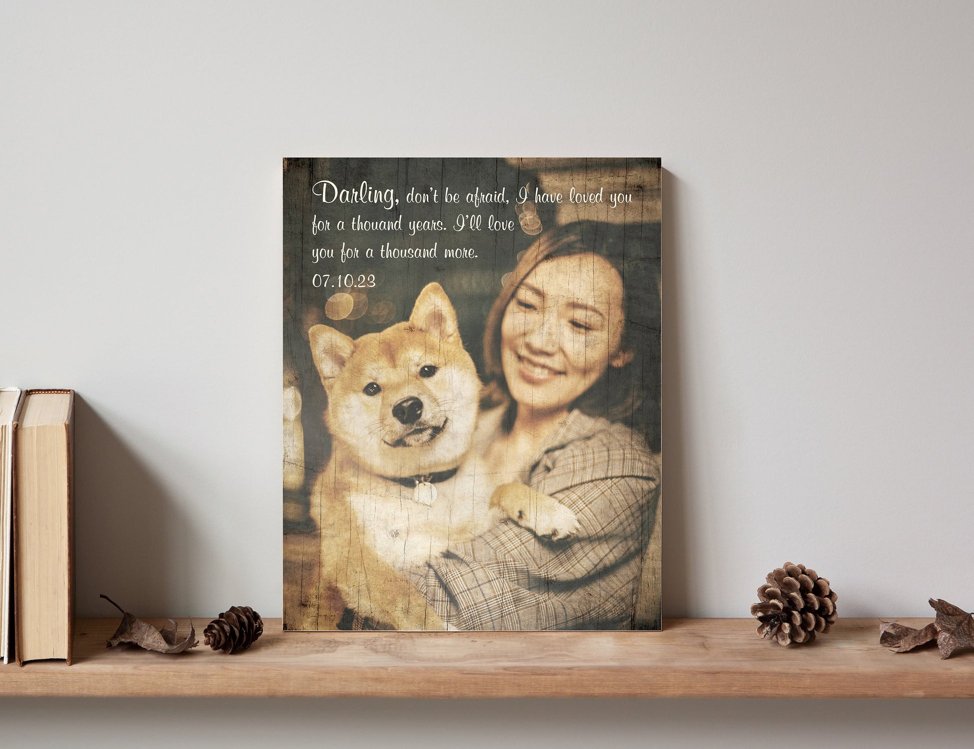 Rustic Pet Portrait on Wood - HoneycombProverbs - Religious Home & Decor - Photo Plaques