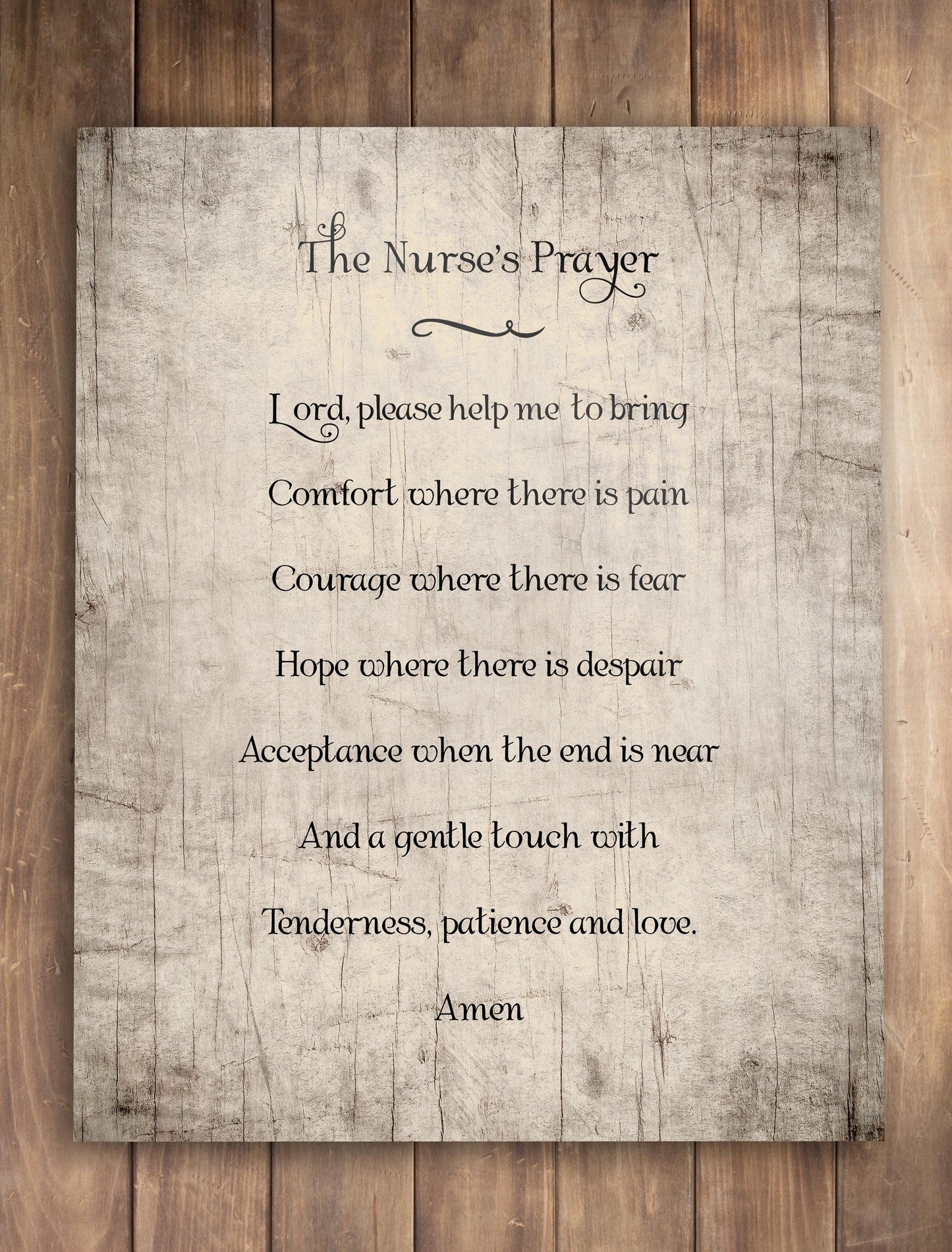 Retirement gift for Nurse, The Nurses Prayer Wood Sign, Prayer for Nurses, Caregiver Gift, National Nurse Day, Gift for Hospice Worker