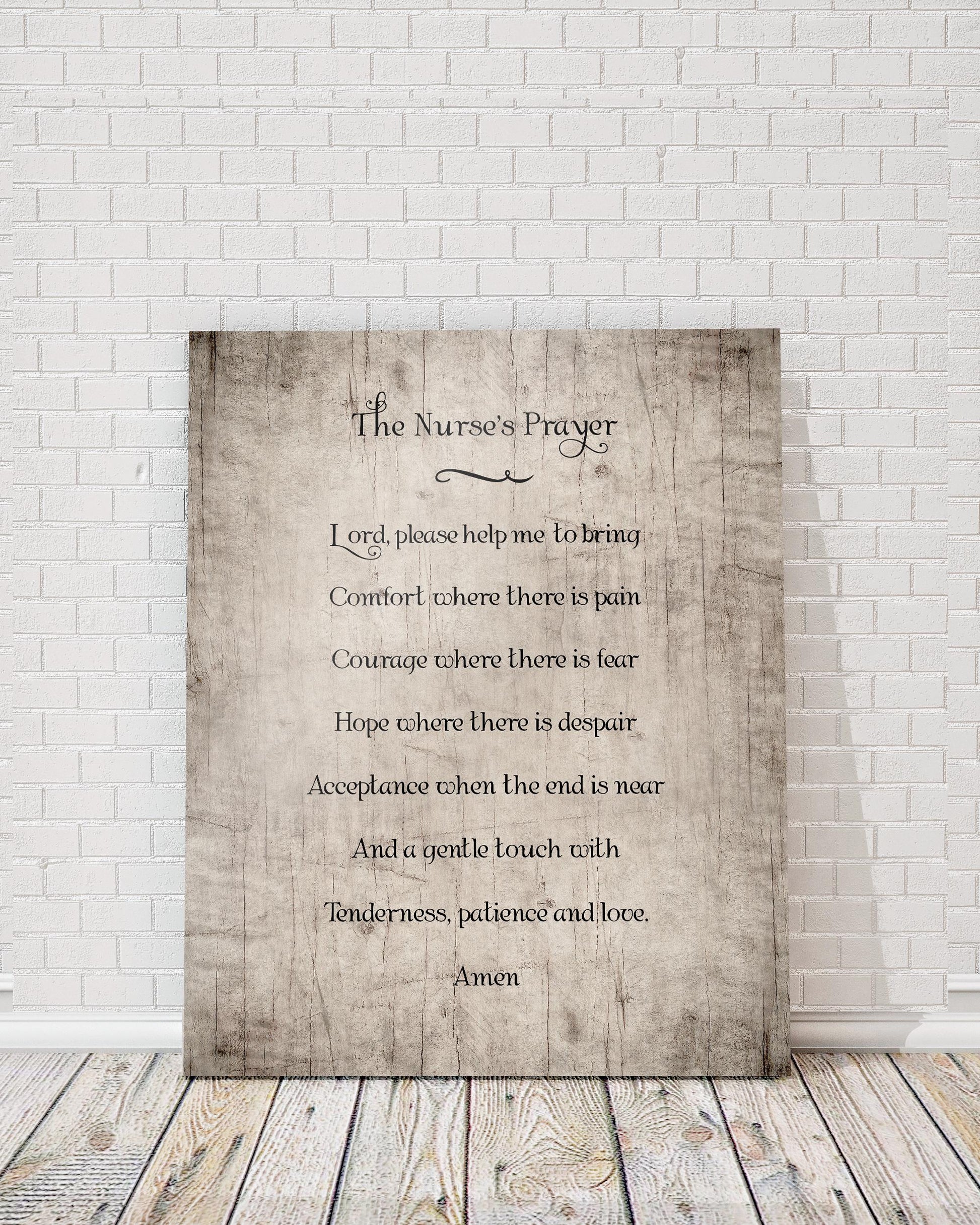 The Nurses Prayer Wooden Plaque, Nurse Gift, Prayer for Nurses, Caregiver Gift, National Nurse Day Gift, Gift for Hospice Worker