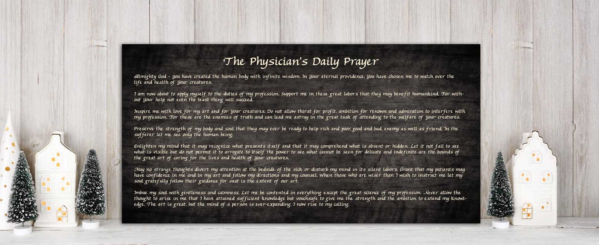 The Physician's Daily Prayer, Wood Wall Art, Gift for Doctor, Retirement Gift for Doctor, Tribute Plaque, Thank you Gift for Doctor office