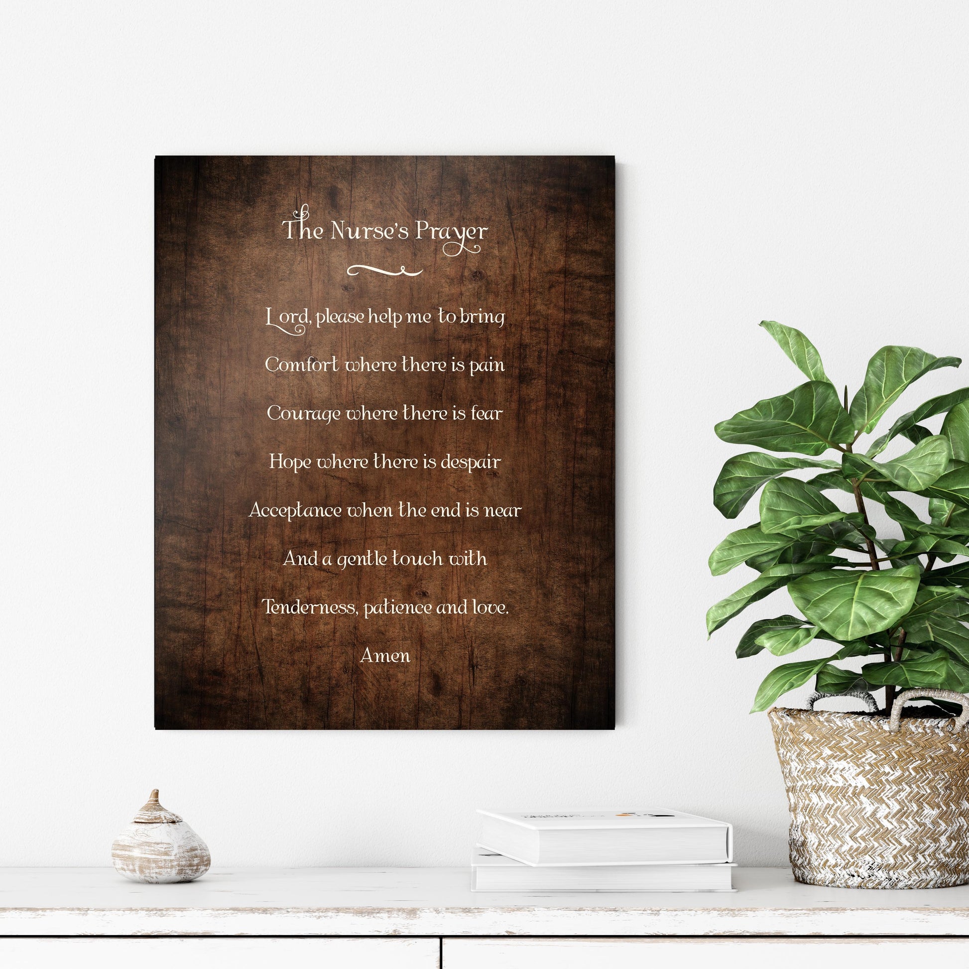 The Nurses Prayer Wooden Plaque, Nurse Gift, Prayer for Nurses, Caregiver Gift, National Nurse Day Gift, Gift for Hospice Worker