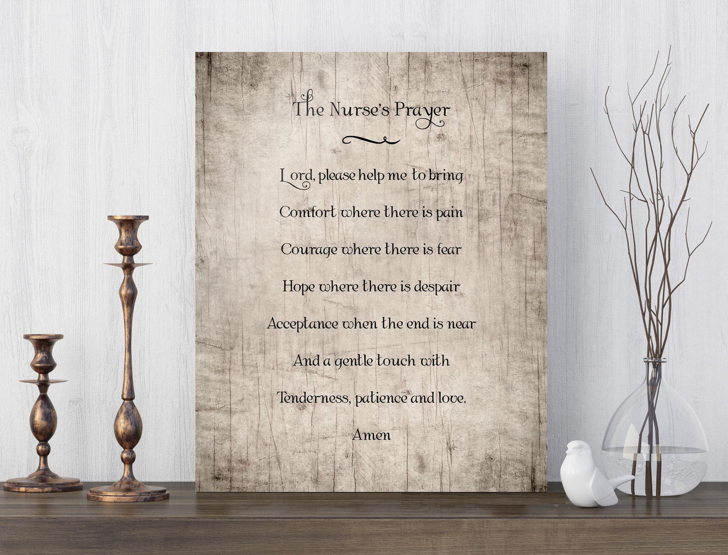 Retirement gift for Nurse, The Nurses Prayer Wood Sign, Prayer for Nurses, Caregiver Gift, National Nurse Day, Gift for Hospice Worker