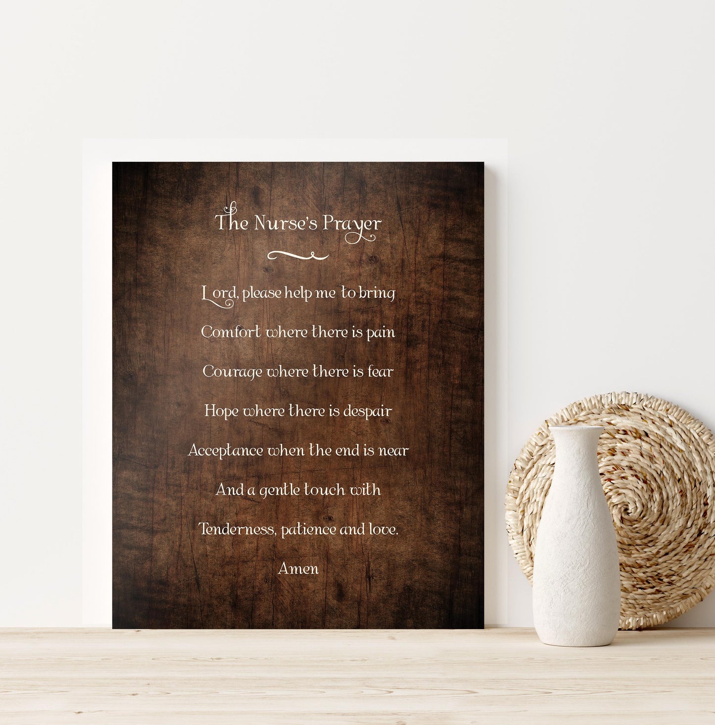 The Nurses Prayer Wooden Plaque, Nurse Gift, Prayer for Nurses, Caregiver Gift, National Nurse Day Gift, Gift for Hospice Worker