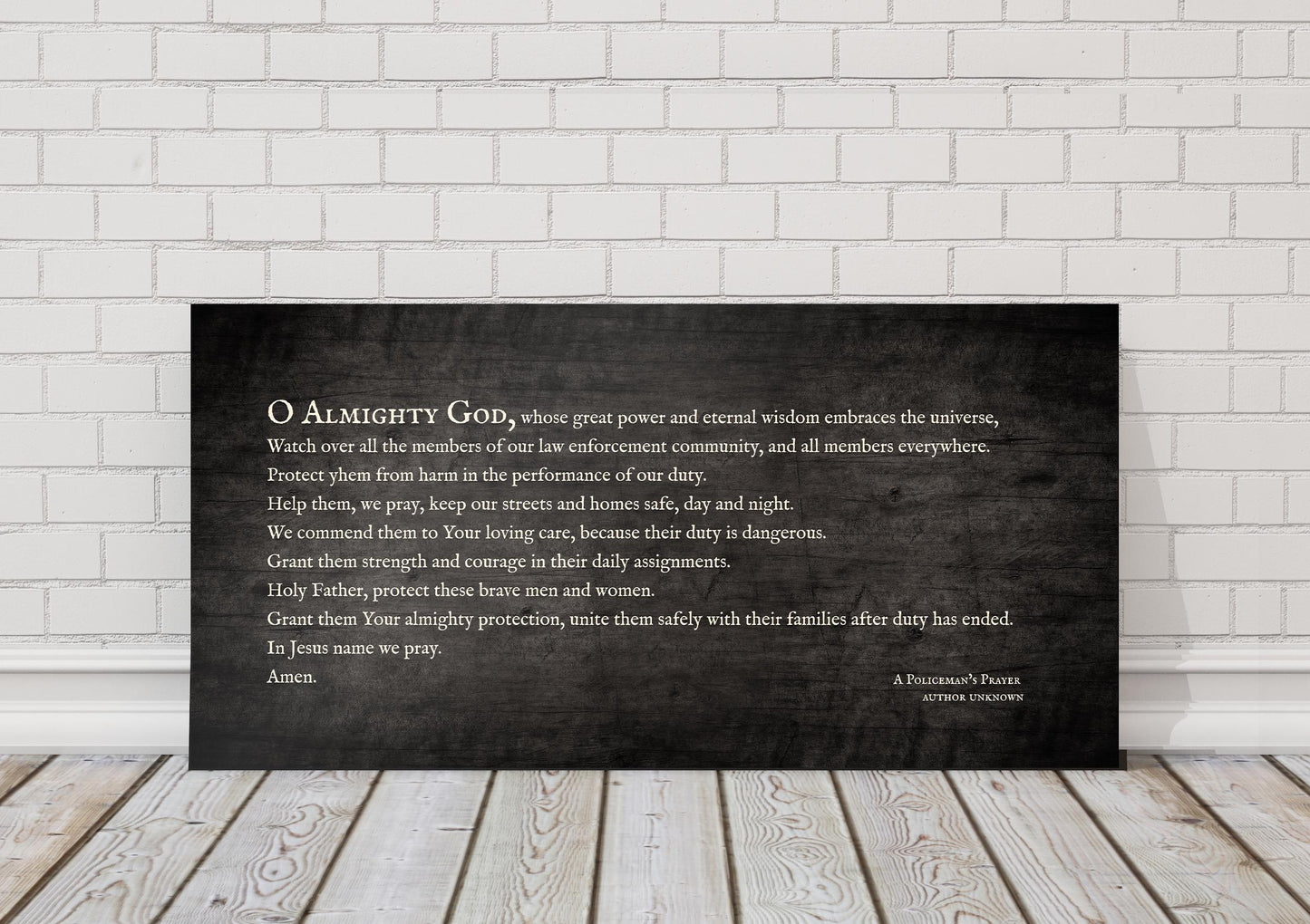 A Policeman's Prayer, Gift for Law Enforcement, Retirement Gift, Wood plaque with prayer, Officer Gift, Wall art, police theme wall art